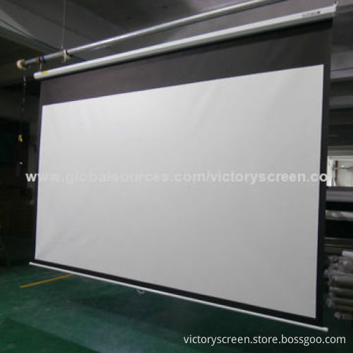 96-inch 1:1 Matte White Motorized Projection Screen with AoK Remote Controller, Hot sell